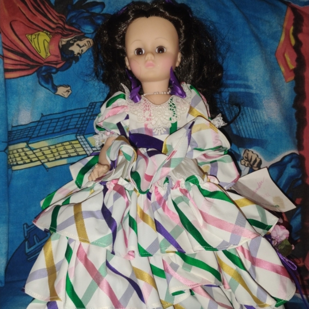 Madame Alexander Doll with Multicolor Striped Dress